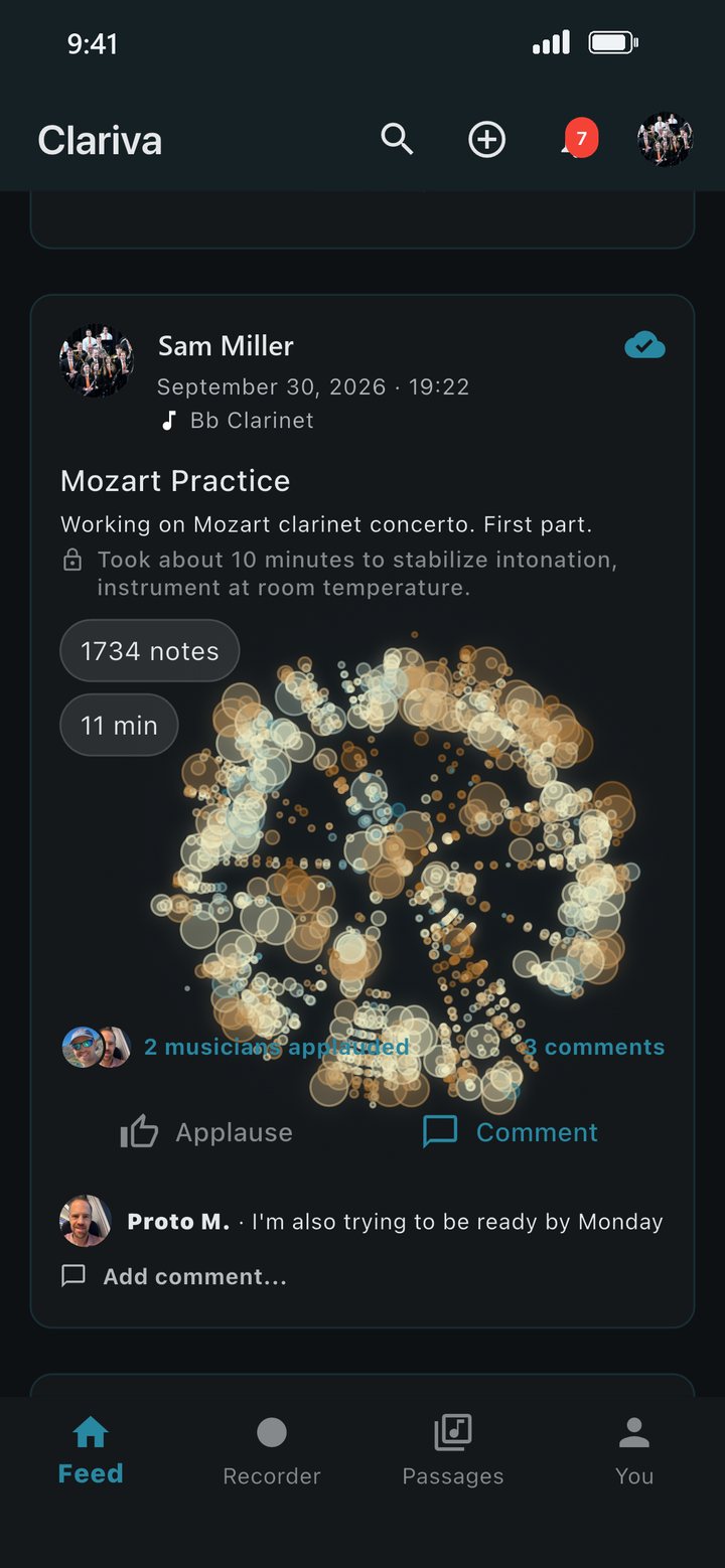 Clariva activity feed